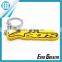 custom promotional cute yellow rubber keychain,wholesale custom different shape ladies keychains