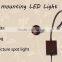 Flexible Gooseneck Sconce Wall Mounted LED light Bronze finish