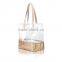 Stylish tactic pvc waterproof beach bag with shining paillette