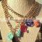 Chunky Chain Toggle Necklace with Tassel and Acrylic Disc for Vinyl Monogram