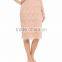 Allover Lace Scalloped Fashion Pencil Lace Blouse and Skirt