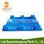 1200x1000x140mm china virgin PE blue 4 way entry type single side water proof mesh nine-feet plastic pallet