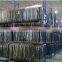 The warehouse steel clothes racking used in the production and warehouse areas
