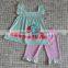 spring cute bird embroidery swing top icing shorts boutique girl clothing for easter