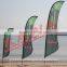Manufactures beach flag pole for advertising in three shapes