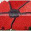 Beautiful red flower emboridery patch