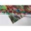Colorful lines polyester spandex custom print moss crepe fabric