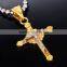 Gold silver tone stainless steel cross pendants for men