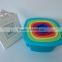 New style promotional 7pcs plastic storage box with rainbow lid