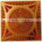 Shami 60X60 plastic Ceiling fan with remote control and Led light,3speed control,gold and wooden color