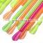 crazy plastic spiral drinking straws with spoon for holiday