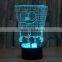 3D Optical Night Light Sponge Baby 7 RGB Light Colors 10 LEDs AA Battery or DC 5V Mixed Lot