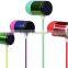 2016 Patent earphone metal headphone custom logo for mobile phone