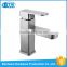 2016 hot sale S/S 304 brushed treatment single handle deck mounted water tap waterfall square faucet