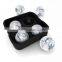OEM Ice Cream Tools 4 cavities perfect sphere silicone ice ball cube tray