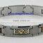 New high quality mens bracelets gold link style with magnet