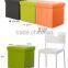 Cube Faux Leather Folding Storage Ottoman, Foot Rest Stool Footrest