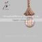 New StyleClassical Hemp rope Pendant Light Chandelier Retro Country Style Ceiling Pendant Light LED Bulb