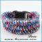 Mix colors Strong layers paracord bracelets with fire starter outdoor survival bracelet