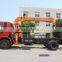 hand operated lifting equipment on truck, Model No.:SQ8S4, 8ton truck crane with telescopic booms.