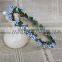 wedding floral fabric hair wreath with fabric flower accessory