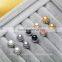8-9mm AAA Freshwater 925 Silver Button Pearl Earrings