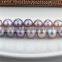 Natural round pearl strand AA 10mm freshwater purple pearl strand