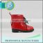 China Manufacturer 100% Natural Rubber Cheap red funky rain boots