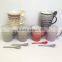fine best quality hot sale many designs glazed porcelain advertising gift mugs cup with spoon and color box,porcelain ware mugs