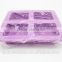 High quality cheap selling purple silicone 4 cavity soap molds