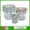 High quality glass storage jar sealed cans with silicone seal rign