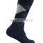 Men diamond dress design business argyle sock