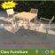 Plastic wood outdoor used restaurant dining table and chair