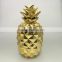 Home decor 2016 ceramic electroplated pineapples wholesale