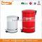 30 Liter Stainless Steel Pedal Garbage cylinder trash bin