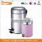 Household usage stainless steel trash can with pedal