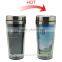 2017 new magic stainless steel travel mug with plastic outer