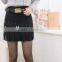 Latest Design Pleated Maxi Skirt Wrap Navy Chiffon Long Skirt for Women