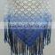 machine crochet cotton lady's ombre dye poncho