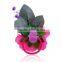 Candy color fabric flower&leaf brooch for garment decoration,Costume Jewelry Flower Dancing Brooches