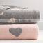 Heart or cloud design lightweight cashmere baby stroller blanket