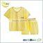 Wholesale summer designer short sleeve plain baby clothing suits