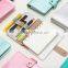 Metallic color A6 loose-leaf planner customizable notebook fashion daily notebook PU cover with metal clip/clasp /pen holder