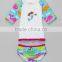 New Style Girl Sportswear With Fuchsia Whale Parade Rashguard And Bottoms Girl Rashguard Set Child Wear G-NP-TR905-334