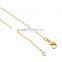 2017 Trending Products Brass Real Gold Plated Chain Necklace