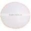 Circular Plain Solid White Print Round Beach Wrap beach towel