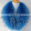 Large genuine raccoon fur collar dyeing fluffy fur shawl collar wholesale