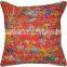 Bird Print Handmade Kantha Quilt Throw Cushion Covers