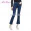 Eaby Hot Sale blue boot cut speakers trousers 2017 latest design pants jeans women