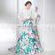 Custom Made Two Piece Prom Dress Floral Prom Dress Long Sleeve Prom Dresses LX379